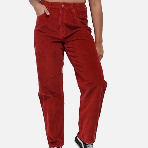 NEW Empyre Pants Womens 26 Burgundy Tori Corduroy Small - Picture 2 of 6